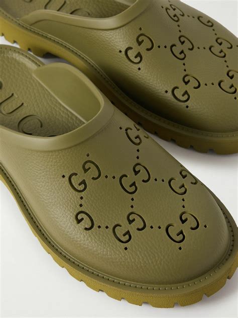 gucci green clogs